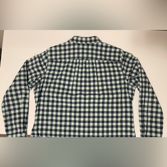 Duluth Trading Company Plaid - Aqua & Navy - Size Large - Picture 10 of 11